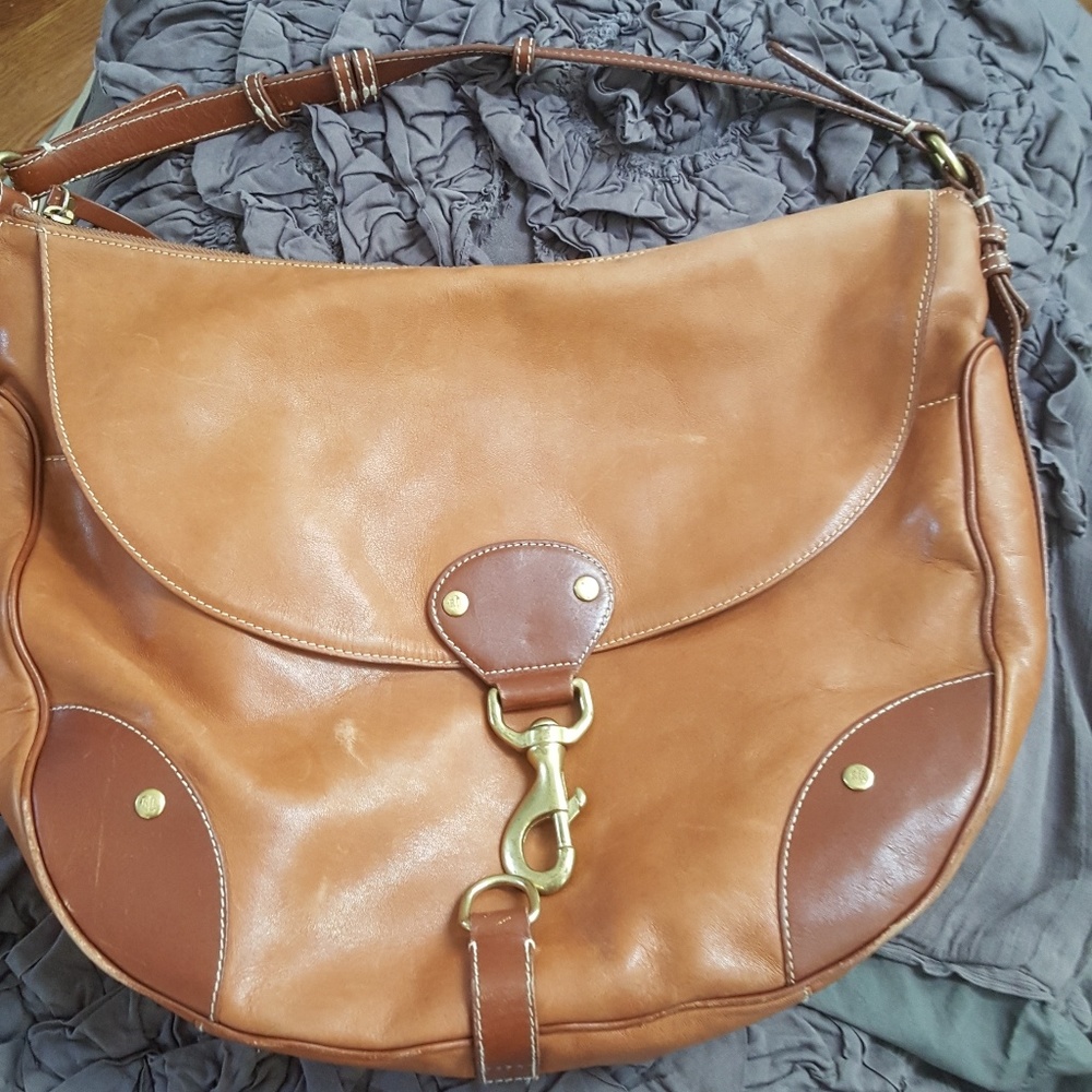 Timeless Ralph Lauren Hobo style saddle bag